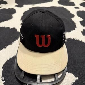 Vintage 90s Wilson Golf Fat Shaft Smart Core Adjustable Strapback Hat/Cap OSFA